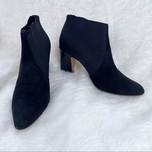 Walter Steiger Boots Ankle Suede Leather Black Heeled Size 6